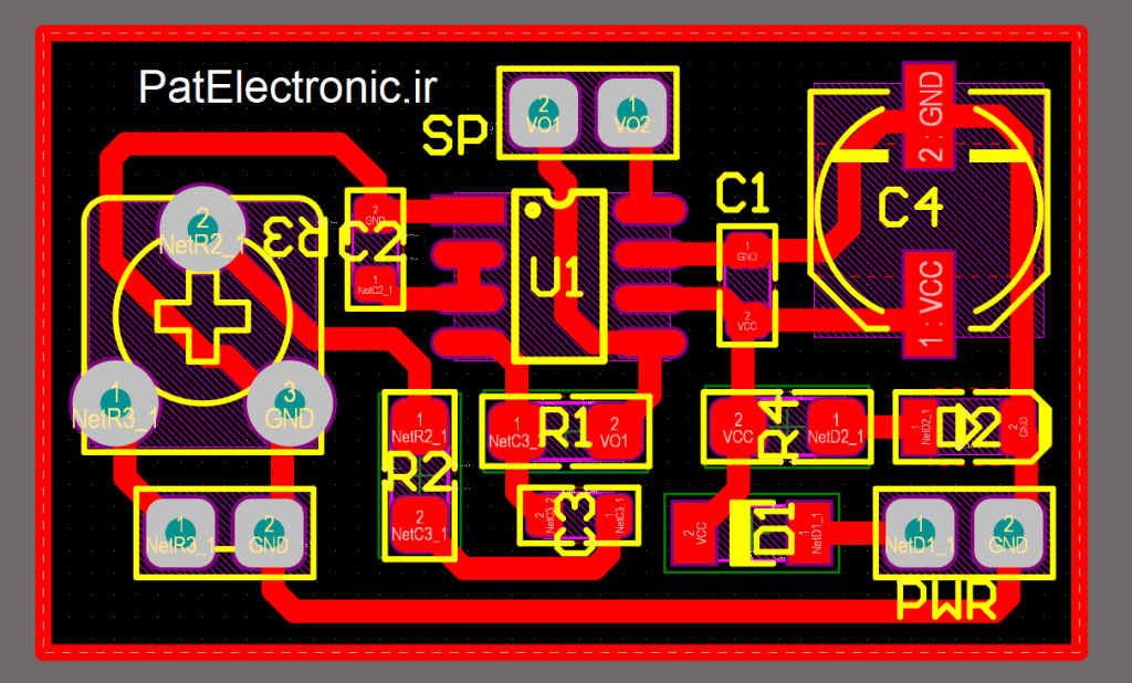 آمپلی فایر با آی سی HXJ8002 3 HXJ8002 PCB