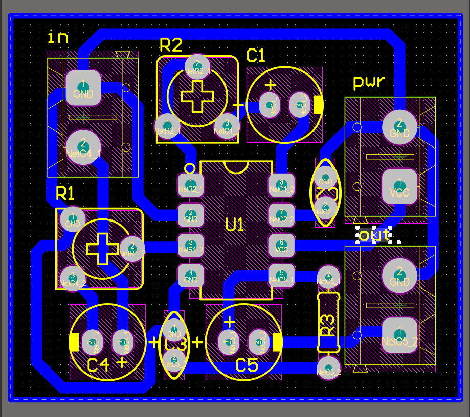 آمپلی فایر با ایسی LM386 1 amp lm386 pcb