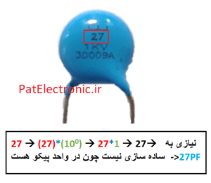 نحوه خواندن مقدار خازن ها از روی کد آنها 11 27pf Ceramic نحوه خواندن مقدار خازن ها از روی کد آنها
