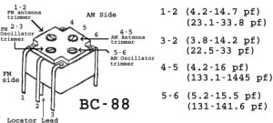 خازن متغیر variable capacitor 10 دیتاشیت خازن متغیر رادیو pin out