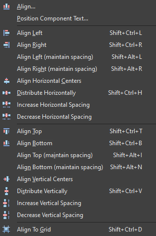 توضیح دستورات ترازبندی (Align) در Altium Designer 1 Align Altium Designer